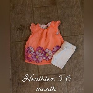 Baby girl 3-6 month Hawaiian Floral outfit set